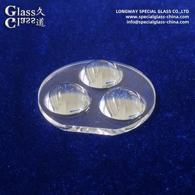 Lenti asferiche a led a vetro borosilicato trasparente per il controllo del fascio superiore